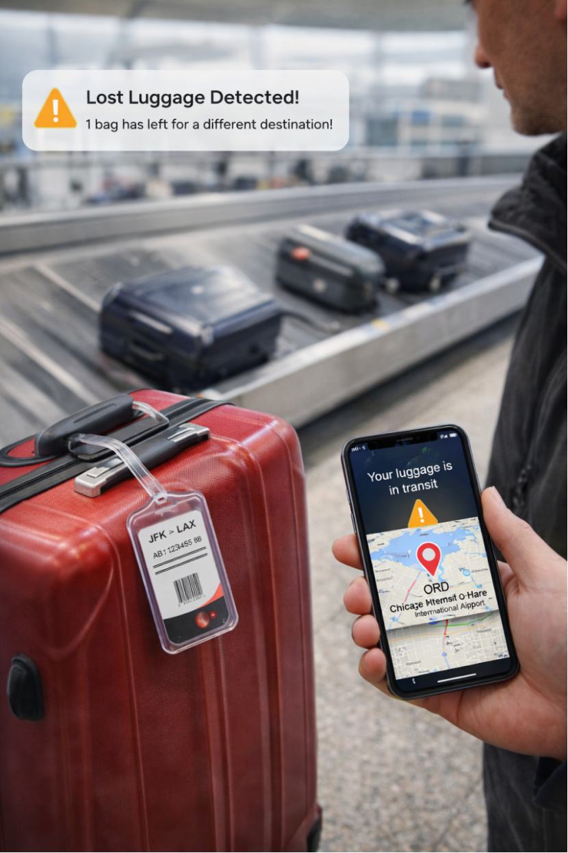 Airport luggage falls behind
